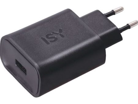 Carregador ISY IWC-3503 USB 3A Preto Hot on Sale