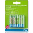 Pilhas Recarregáveis Isy IAB-2002 Pack 4 AA 2300mAh For Sale