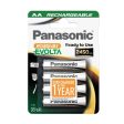 Pilhas Recarregáveis Panasonic Batteries Pack 4 AA Evolta 2450 mAh Hot on Sale