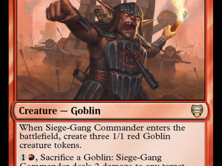 Siege-Gang Commander [The Lord of the Rings: Tales of Middle-Earth Commander] For Cheap