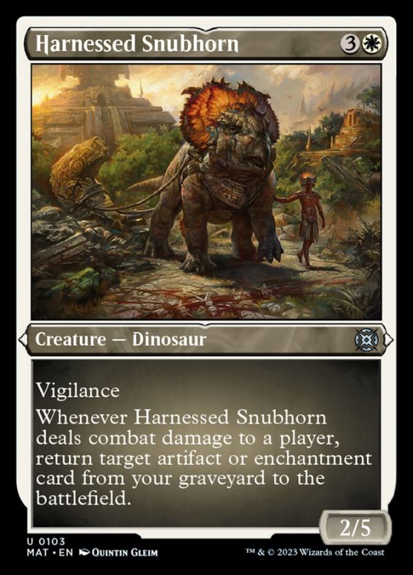 Harnessed Snubhorn (Foil Etched) [March of the Machine: The Aftermath] Supply